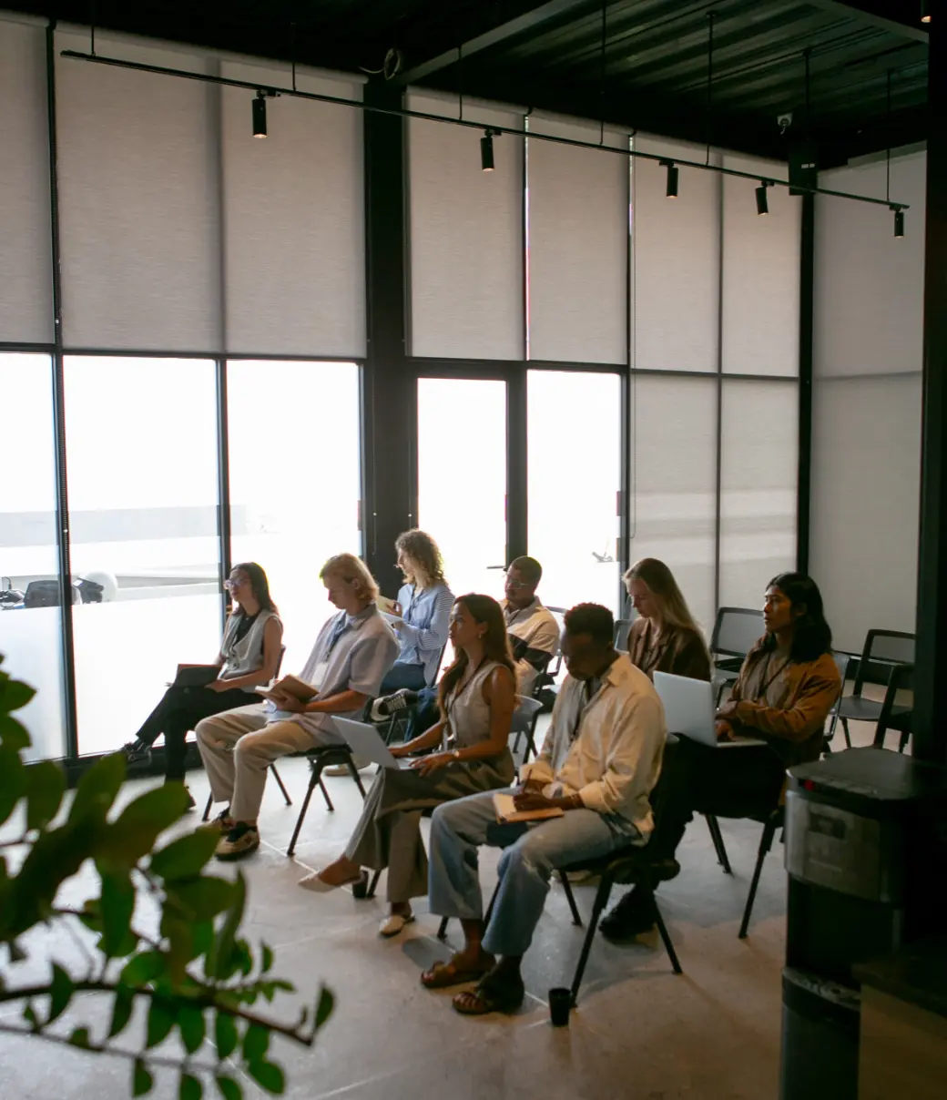 Brand research team reviewing audience perception