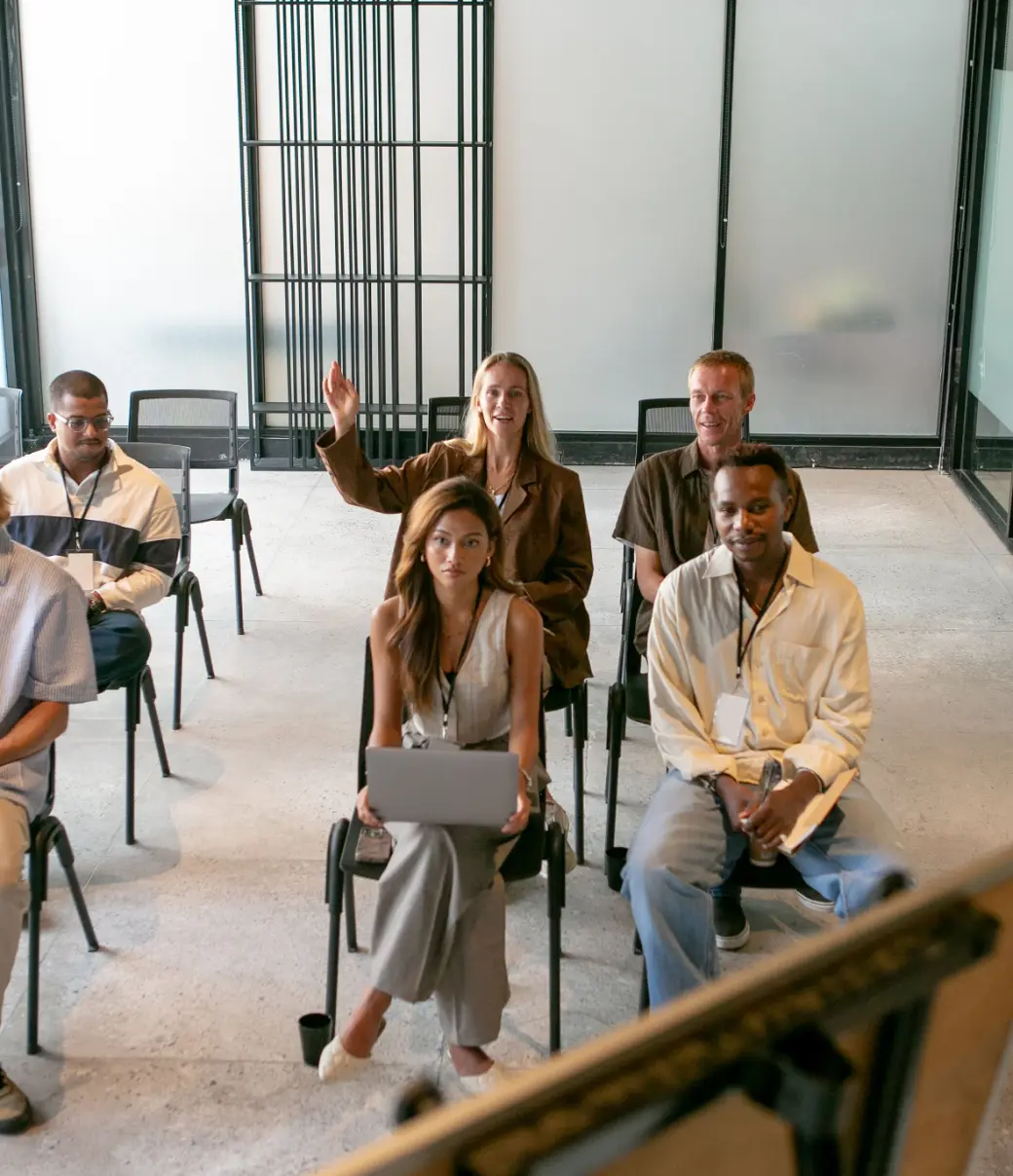 Qualitative research team reviewing consumer insights